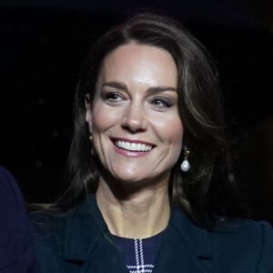 Kate Catherine Middleton, princesse de Galles lors de l'illumination de l'Hôtel de Ville à l'occasion de la remise du prix "Earthshot Prize Awards" à Boston. 