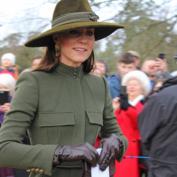 Catherine (Kate) Middleton, princesse de Galles, - La famille royale d'Angleterre au premier service de Noël à Sandringham depuis le décès de la reine Elizabeth II le 25 décembre 2022. 