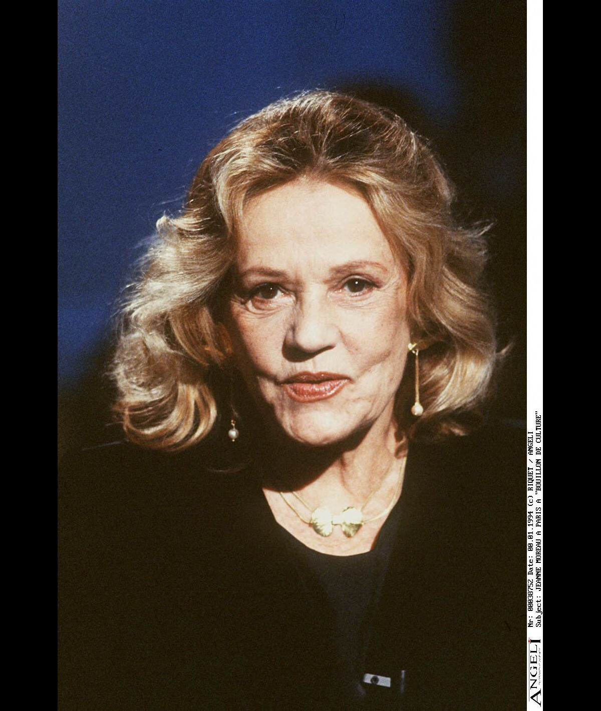 Photo Jeanne Moreau lors de l'émission Bouillon de culture en 1994