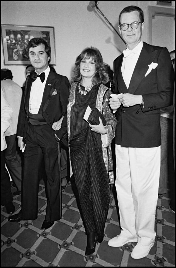 Jeanne Moreau à Cannes en 1980 avec Jean-Claude Brialy et Per Spook
