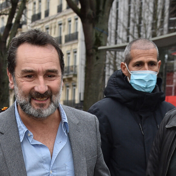 Exclusif - Gilles Lellouche - Arrivée au déjeuner des nommés aux César 2022 au Fouquet's à Paris le 06 février 2022. © Giancarlo Gorassini / Bestimage 