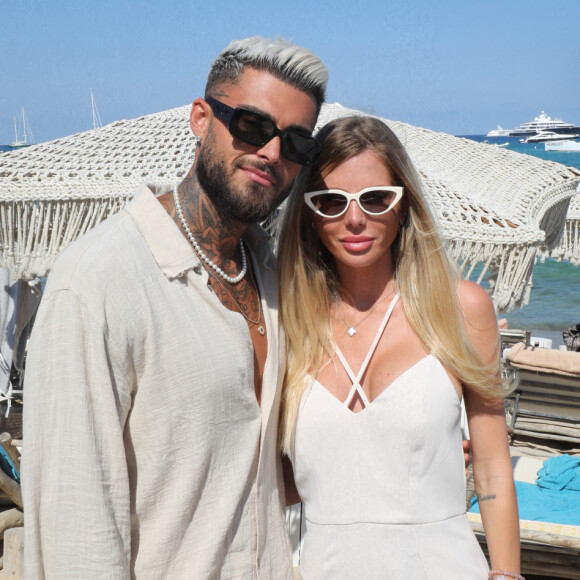 Exclusif - Thibault Garcia et sa compagne Jessica Thivenin (Les Marseillais) - Hublot fête l'arrivée de la nouvelle Big Bang Unico à la boutique de Saint-Tropez au restaurant Verde Beach à Ramatuelle, Côte d'Azur, France, le 12 juillet 2022. © Luc Boutria/Nice Matin/Bestimage