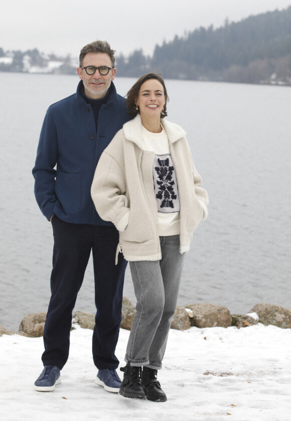 Michel Hazanavicius et Bérénice Bejo - Photocall du jury du 30e Festival international du film fantastique de Gérardmer, le 26 janvier 2023. © Denis Guignebourg / Bestimage