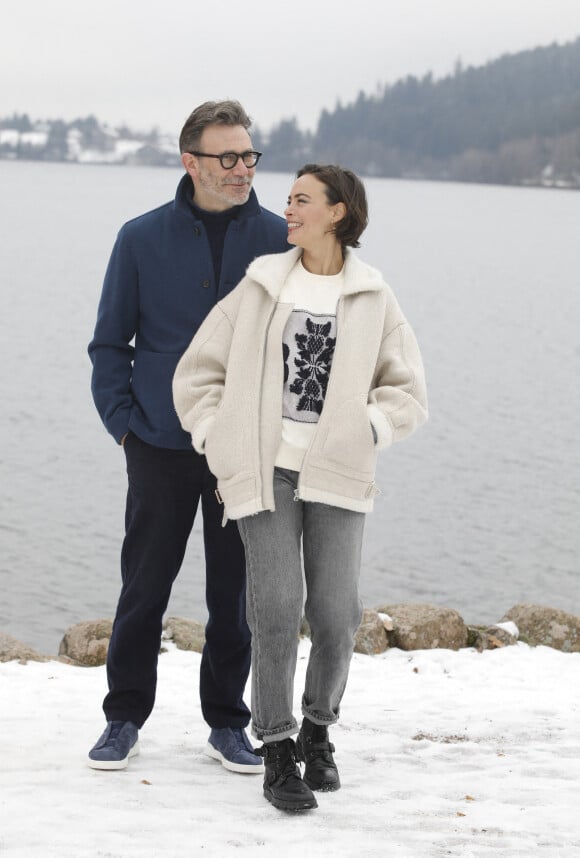 Michel Hazanavicius et Bérénice Bejo - Photocall du jury du 30e Festival international du film fantastique de Gérardmer, le 26 janvier 2023. © Denis Guignebourg / Bestimage