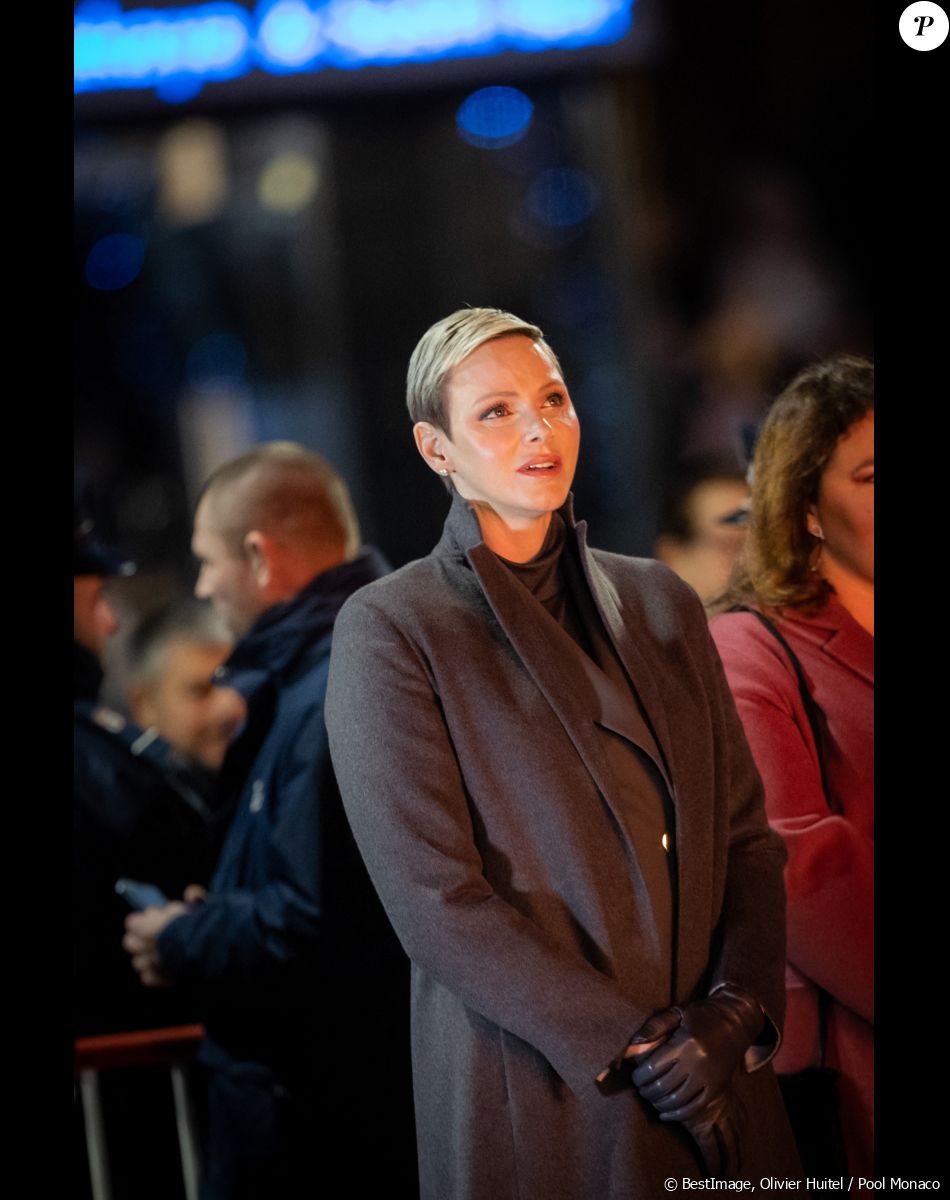 La princesse Charlène de Monaco - La famille princière de Monaco participe à l'embrasement de la barque lors des célébrations de la Sainte-Dévote sur le quai Albert 1er à Monaco © Olivier Huitel / Pool Monaco / Bestimage