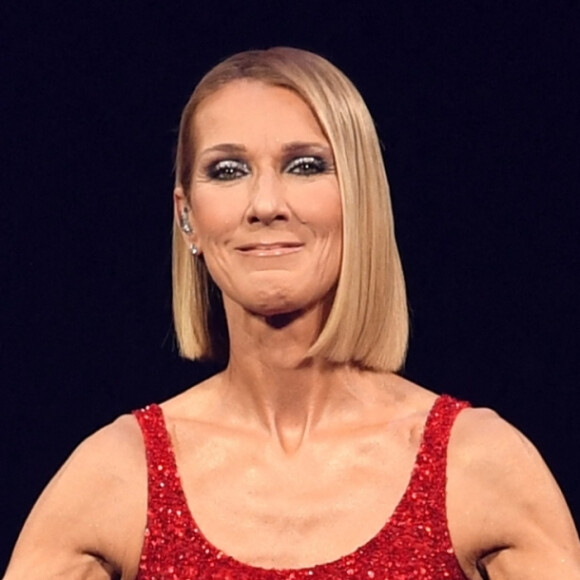Céline Dion en concert à l'American Airlines Arena dans le cadre de sa tournée "Courage World Tour" à Miami.
