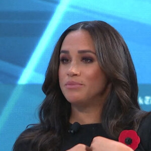 Meghan Markle sur le plateau de l'émission "Minding the Gap" à Los Angeles, le 9 novembre 2021. 
