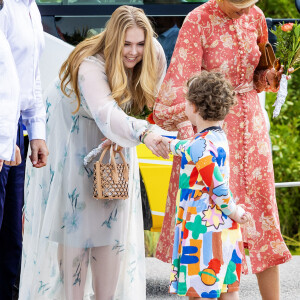 Le roi Willem-Alexander, la reine Maxima et la princesse Catharina-Amalia des Pays-Bas visitent les anciennes huttes d'esclaves "Witte Pan" à Bonaire, Antilles néerlandaises, Pays-Bas, le 28 janvier 2023. Cette visite s'inscrit dans le cadre du voyage de la famille royale dans les Caraïbes néerlandaises. 