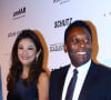 Pele et sa fiancée Marcia Cibelé Aoki - Gala de l'amfAR a Sao Paulo au Bresil le 5 avril 2013. 