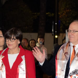 Louis Ducruet et sa femme Marie (enceinte), la princesse Stéphanie de Monaco, le prince Albert II de Monaco, Camille Gottlieb - Arrivées lors du 45ème Festival International du Cirque de Monte Carlo sous le chapiteau Fontvieille à Monaco le 20 janvier 2023. © Olivier Huitel/Pool/Bestimage