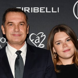 Exclusif - Jean Raymond Gottlieb et sa fille Camille, la fille qu'il a eu avec la princesse Stéphanie de Monaco, durant la présentation officielle de l'association Be Safe dont la présidente est Camille Gottlieb au MK sur le port de Monaco le 10 novembre 2018. © Bruno Bebert / Bestimage