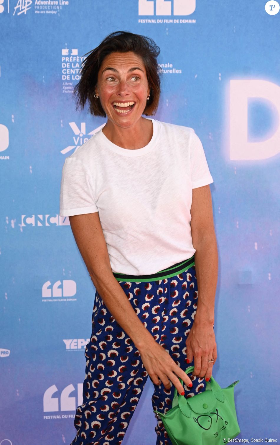 Alessandra Sublet au photocall de la première édition du Festival du Film de Demain au Ciné Lumière à Vierzon, France. © Coadic Guirec/Bestimage