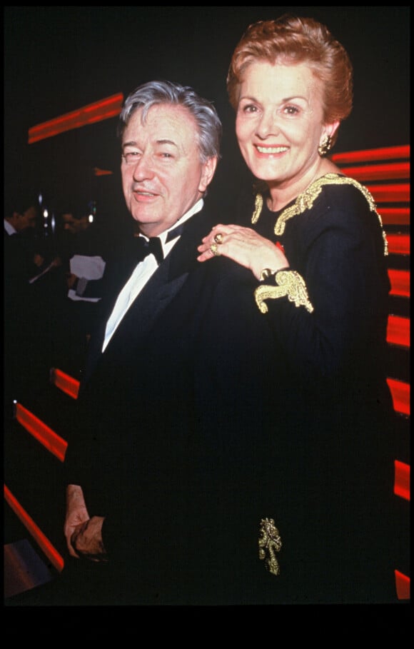 Louis Velle et Frédérique Hébrard - Cérémonie des 7 d'or à Paris en 1993