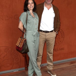 Jean Dujardin et sa femme Nathalie Péchalat - People au village pour la finale hommes lors des internationaux de France de tennis de Roland Garros 2019 à Paris le 9 juin 2019. © Jacovides - Moreau / Bestimage 