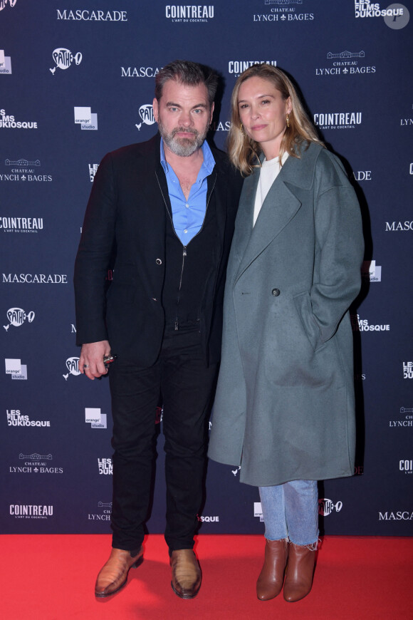 Exclusif - Clovis Cornillac et sa femme Lilou Fogli - After party du film Mascarade au club privé NO.PI à Paris le 20 octobre 2022. © Rachid Bellak / Bestimage 