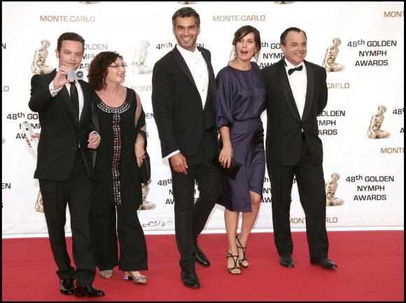 Patrick Mille, Francois Vincentelli, Zoé Félix et Marc Rioufol lors du festival de télévision de Monte-Carlo en 2008