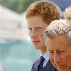 Le roi Charles III, ses fils les princes William et Harry