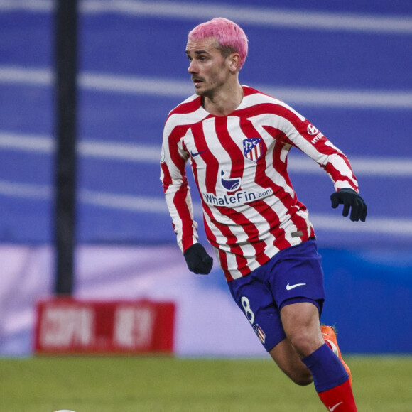Antoine Griezmann de l'Atletico de Madrid lors du match de football de la Coupe du Roi quart de finale opposant le Real Madrid et l'Atlético de Madrid à stade l'Estadio Santiago Bernabeu à Madrid, Espagne le 27 janvier 2023. Le Real a gagné 3-1. © Pablo Garcia/DAX/Zuma Press/Bestimage