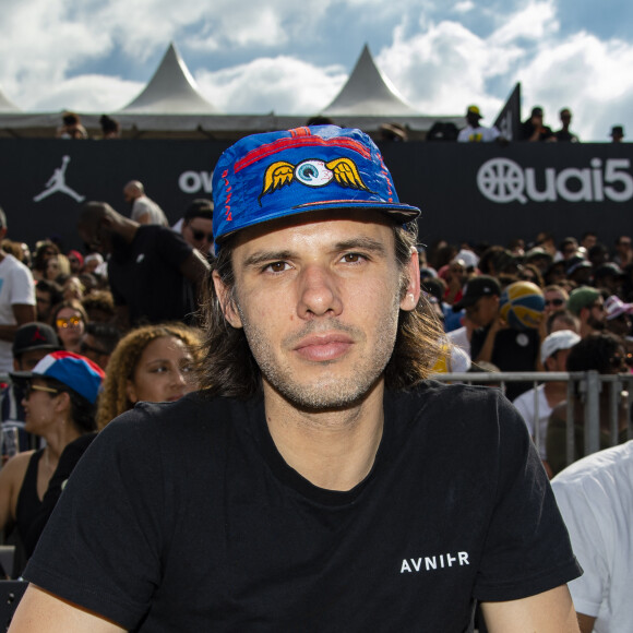 Exclusif - Orelsan - Personnalités lors de l'événement "Quai 54 World Streetball Championship" sur la pelouse de la rue de Suffren à Paris, France. Le 22 juin 2019. © Pierre Perusseau / Bestimage 