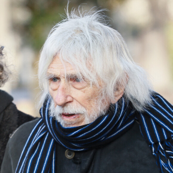 Pierre Richard - Obsèques de Mylène Demongeot au cimetière du Père Lachaise à Paris, France. © Christophe Clovis / Bestimage