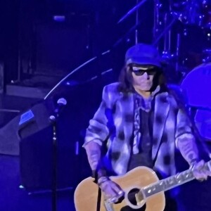 Johnny Depp et Jeff Beck en concert sur la scène du théâtre "Count Basie" dans le New Jersey, le 11 octobre 2022. 