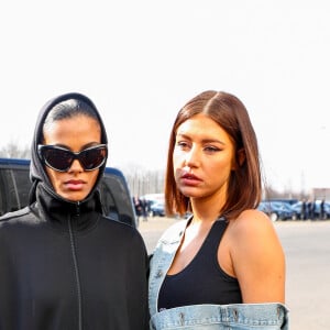 Exclusif - Tina Kunakey et Adèle Exarchopoulos - Arrivées au défilé Balenciaga Automne/Hiver 2022/2023 lors de la Fashion Week de Paris au Bourget à Paris, France, le 6 mars 2022. © Da Silva-Perusseau/Bestimage 