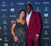 Mamadou Sakho et sa femme Majda - Cérémonie de la 13ème édition des Globe Soccer Awards (Dubaï d'or) à Dubaï. © Nicolas Briquet / Bestimage
