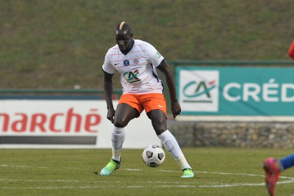 Mamadou Sakho (montpellier) - Match de 32ème de finale de la Coupe de France "Andrézieux - Montpellier (0-1)" au stade l'Envol, le 19 décembre 2021.