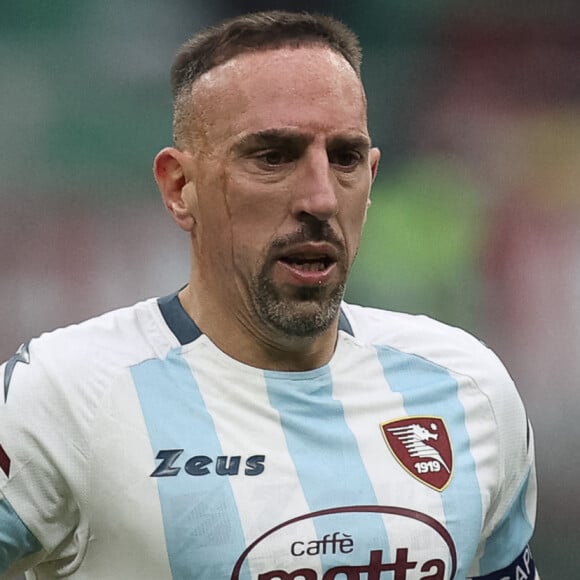 Franck Ribery lors du match de Serie A opposant l'AC Milan à l'US Salernitana au stade San Siro, à Milan, Italie. © Francesco Scaccianoce/LPS/Zuma Press/Bestimage