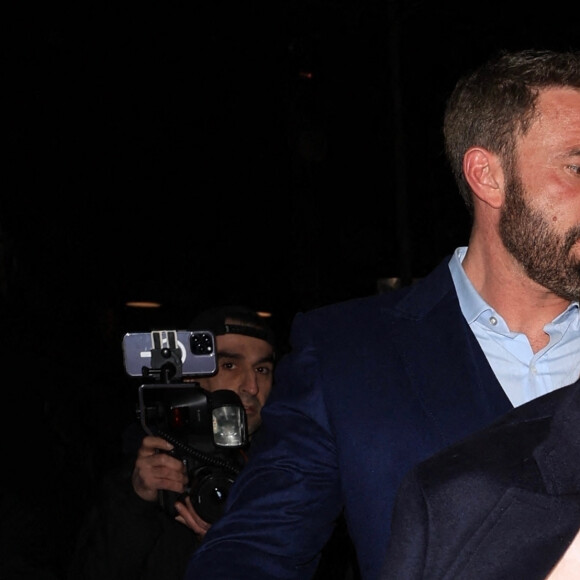 Exclusif - Jennifer Lopez et son mari Ben Affleck sont allés dîner en amoureux pour la Saint-Valentin au restaurant "Giorgio Baldi" à Los Angeles, le 14 février 2023.