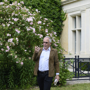 Fabrice Luchini récite des fables de la Fontaine - Le président Emmanuel Macron et sa femme Brigitte visitent la maison natale de Jean de La Fontaine à Château-Thierry le 17 juin 2021. © Eliot Blondet / Pool / Bestimage 