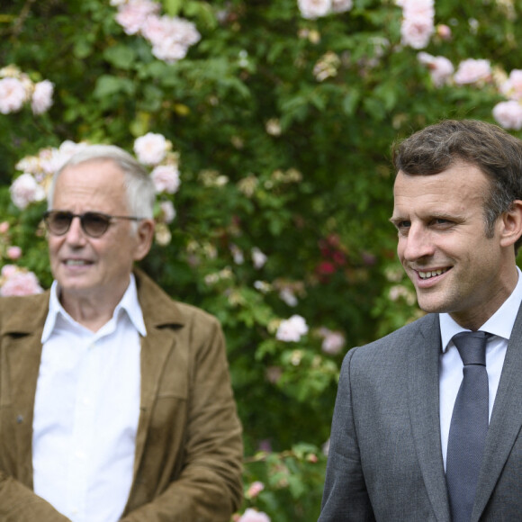 Fabrice Luchini récite des fables de la Fontaine - Le président Emmanuel Macron et sa femme Brigitte visitent la maison natale de Jean de La Fontaine à Château-Thierry le 17 juin 2021. © Eliot Blondet / Pool / Bestimage 