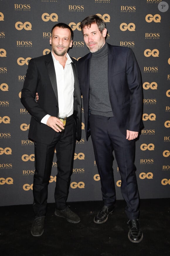 Mathieu Kassovitz et Jalil Lespert lors de la soirée de la 8e édition des GQ Hommes de l'Année 2017 au Trianon à Paris, le 15 novembre 2017. © Coadic Guirec/Bestimage