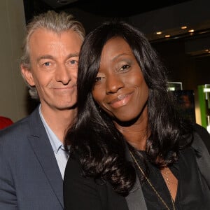 Mariage - Gilles Verdez s'est marié avec Fatou au Sénégal - Gilles Verdez et sa compagne Fatou - Soirée pour le lancement du jeu vidéo " FIFA 17" au Cercle Cadet à Paris le 26 septembre 2016. © Veeren/Bestimage