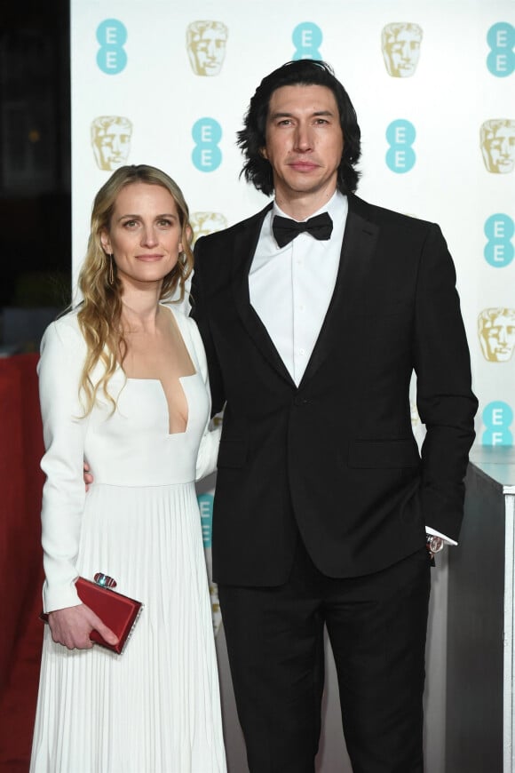 Adam Driver et sa femme Joanne Tucker - 72ème cérémonie annuelle des BAFTA Awards (British Academy Film Awards 2019) au Royal Albert Hall à Londres, le 10 février 2019.