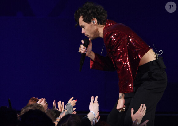 Harry Styles lors de la cérémonie des Brit Awards 2023 à l'O2 Arena à Londres le 11 février 2023. 
