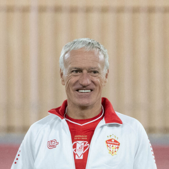 Didier Deschamps - Match de football caritatif lors de la 3ème édition de la Fight Aids Cup à l'occasion du 45ème festival international du cirque de Monte-Carlo au stade Louis II à Monaco le 23 janvier 2023. L'équipe du Prince Albert, les "Barbagiuans" a gagné le match sur le score de 3-2. © Olivier Huitel/Pool/Monaco