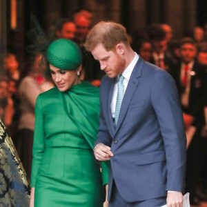 Le prince Harry avait notamment expliqué que son père "rajeunissait" au contact de Meghan. 
Le prince Harry, duc de Sussex, et Meghan Markle, duchesse de Sussex - La famille royale d'Angleterre à la sortie de la cérémonie du Commonwealth en l'abbaye de Westminster à Londres, le 9 mars 2020. 