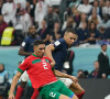 Elle a, en revanche, décidé de faire "une déclaration de viol".
Match de demi-finale "France - Maroc" lors de la Coupe du Monde 2022 au Qatar (FIFA World Cup Qatar 2022) le 14 décembre 2022. 