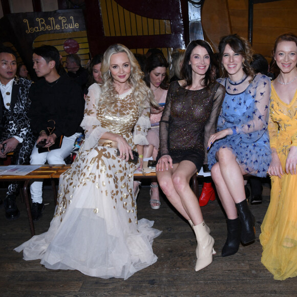 Béatrice Rosen, Laetitia Fourcade, Léa François, Prisca Demarez au défilé Christophe Guillarmé prêt-à-porter automne-hiver 2023/2024 lors de la Fashion Week de Paris (PFW) au Balajo à Paris le 1er mars 2023. © Rachid Bellak / Bestimage