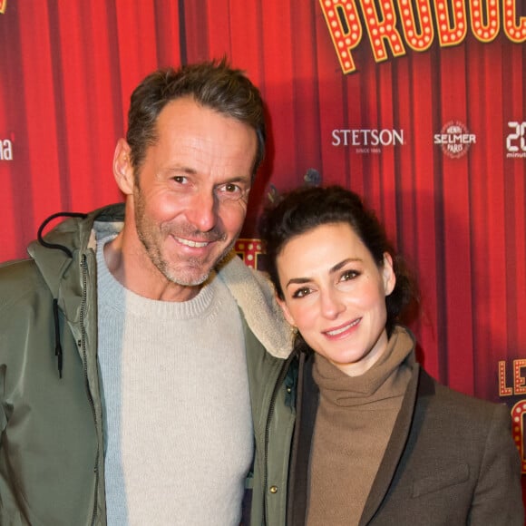 Julien Boisselier et sa compagne Clémence Thioly - Soirée de gala à l'occasion de la première de la pièce "Les producteurs" au Théâtre de Paris à Paris. Le 2 décembre 2021 © Christophe Clovis / Bestimage