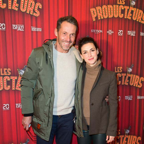 Julien Boisselier et sa compagne Clémence Thioly - Soirée de gala à l'occasion de la première de la pièce "Les producteurs" au Théâtre de Paris à Paris. Le 2 décembre 2021 © Christophe Clovis / Bestimage