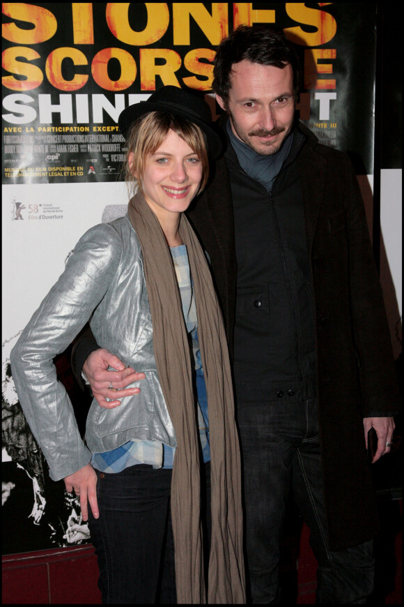 Julien Boisselier et Mélanie Laurent - Présentation du film "Shine a light" à l'Olympia.