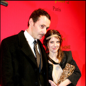 Julien Boisselier et Mélanie Laurent  au Fouquet's après la 32e cérémonie des César en 2007.