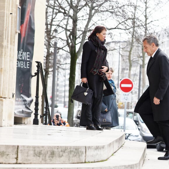 Nicolas Sarkozy - Obsèques de Päl Sarkozy de Nagy Bocsa en l'église Saint-Jean Baptiste de Neuilly-sur-Seine, le 9 mars 2023. © Dominique Jacovides / Bestimage