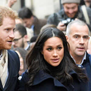 Le prince Harry et sa fiancée Meghan Markle arrivent au "Nottingham Contemporary" pour la journée mondiale de la lutte contre le Sida à Nottingham à l'occasion de leur première visite officielle depuis leurs Fiançailles à Nottingham le 1er decembre 2017. 