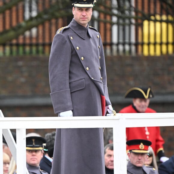 Le prince William de Galles et Kate Catherine Middleton, princesse de Galles, en visite au "1st Battalion Welsh Guards at Combermere Barracks "à Windsor, à l'occasion de la Saint-David. Le 1er mars 2023 