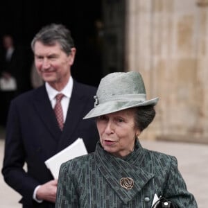 La princesse Anne et le vice-amiral SirTimothy Laurence - Service annuel du jour du Commonwealth à l'abbaye de Westminster à Londres, Royaume Uni, le 13 mars 2023. 