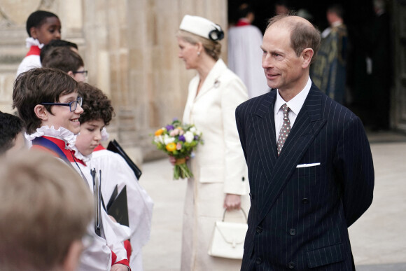 Celle-ci, comme toujours, a parfaitement tenu son rôle aux côtés de son mari Edward.
Le Prince Edward, duc d'Édimbourg et Sophie Rhys-Jones, duchesse d'Édimbourg - Service annuel du jour du Commonwealth à l'abbaye de Westminster à Londres, Royaume Uni, le 13 mars 2023. 