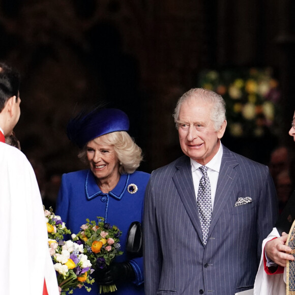 Le roi Charles III d'Angleterre et Camilla Parker Bowles, reine consort d'Angleterre - Service annuel du jour du Commonwealth à l'abbaye de Westminster à Londres, Royaume Uni, le 13 mars 2023. 